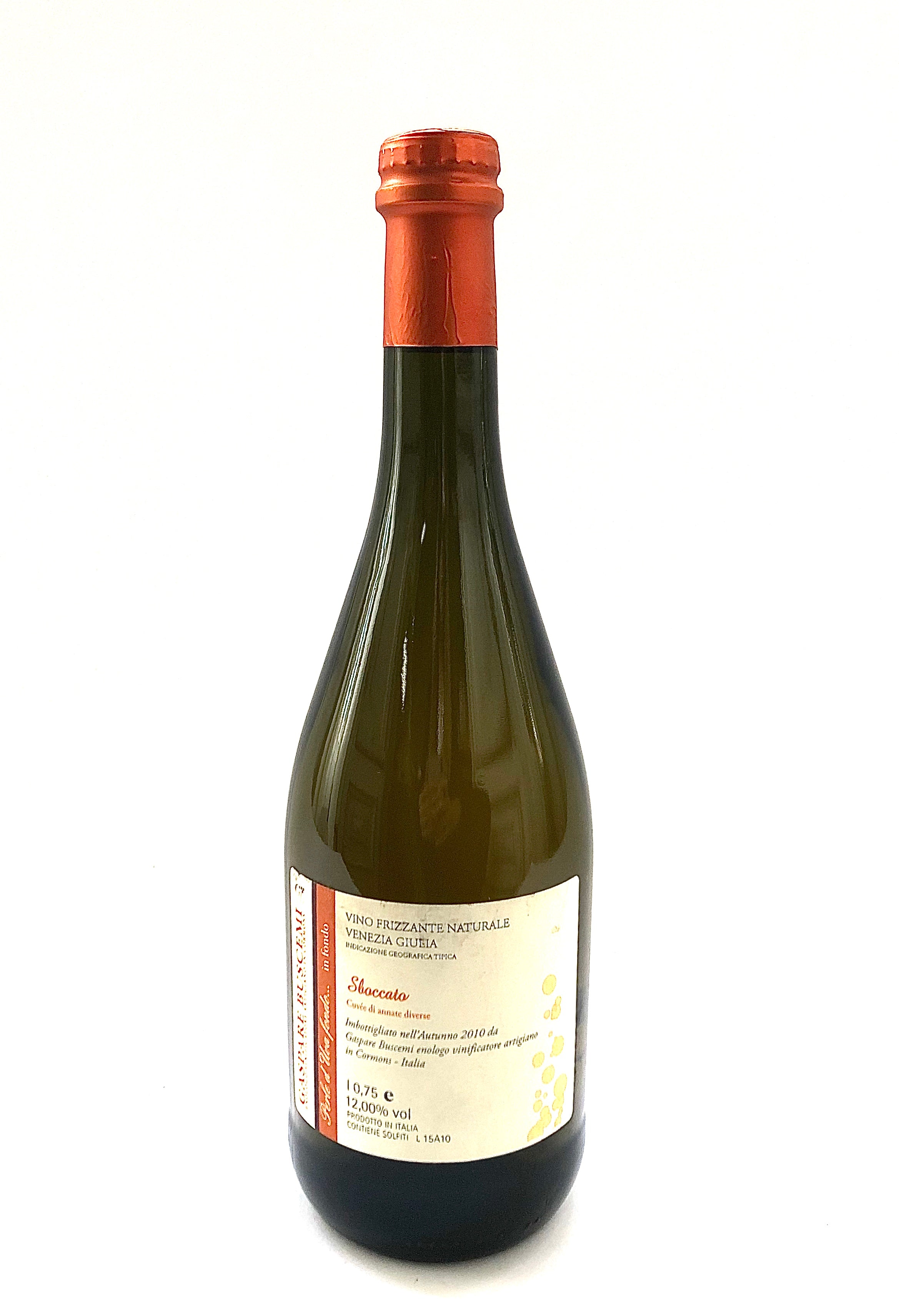 GASPARE BUSCEMI PERLE D UVA SBOCCATO BIANCO 2010 12 75CL The